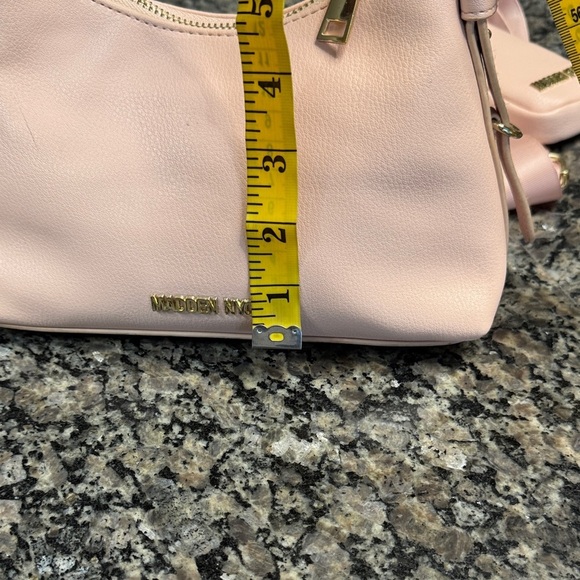 Madden NYC Pink Crossbody Bag with Chain Detail - Picture 9 of 13